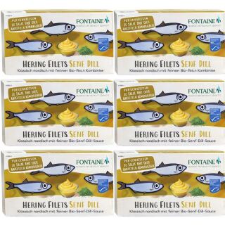Hering-Filets zart 48x200g in Bio-Senf-Dill Creme