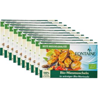 Bio-Miesmuscheln 20x125g in Bio Marinade